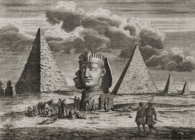 The Pyramids and Sphinx at Giza, Egypt, c.1725 by English School